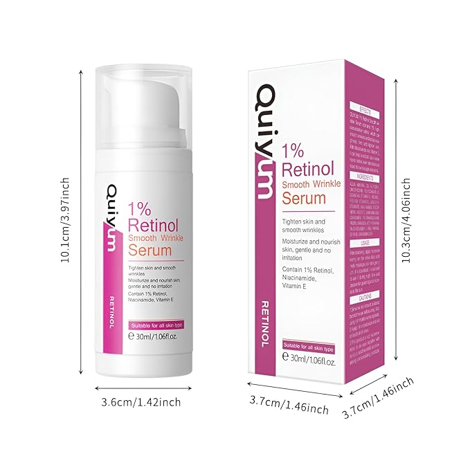 1% Retinol Serum for Face, Facial Serums for Anti Aging with Retinol, Niacinamide & Vitamin E for Fine Lines, Wrinkles & Dark Spots, Daily Skincare to Smooth & Firm Skin, 1.06 fl. oz, Pack of 2-VeraVaultWomen