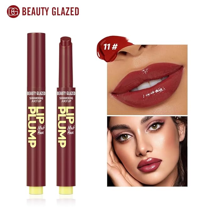 MAEPEOR Hydrating Lip Plumper 12 Colors Moisturizing Shiny Juicy Lip Balm Long Lasting Nourishing Lip Pluming Balm(Color 11)-VeraVaultWomen