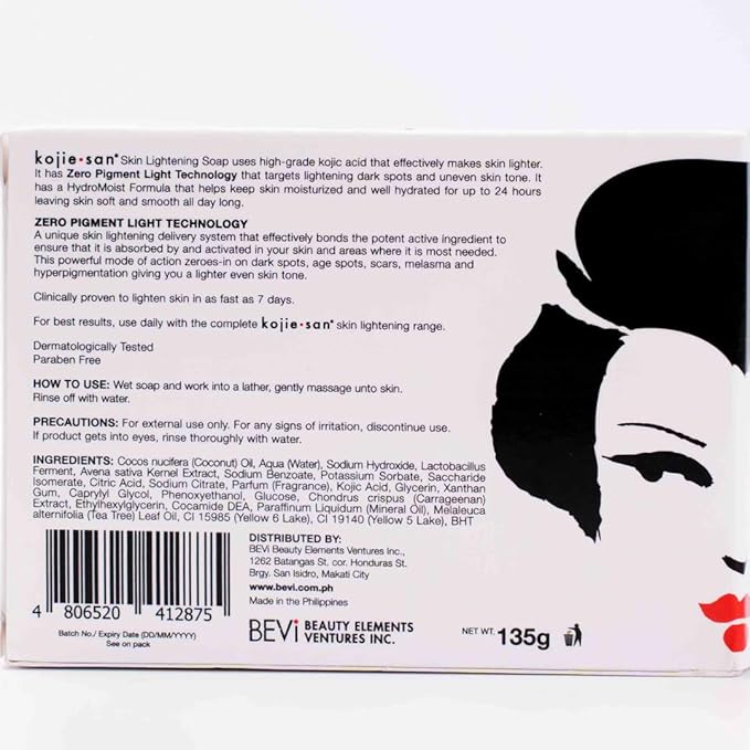 Kojie San Face & Body Skin Brightening Shower 9pc Set - the Original Kojic Acid Soap that Helps Reduce Dark Spots 6 x 135g Bars, Soap Dish and Facial Cleansing Brush…-VeraVaultWomen