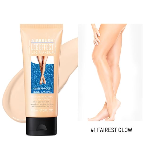 118ml Airbrush Legs, Leg Makeup Lotion, Body Makeup, Waterproof Long Lasting Full Coverage Lightweight Leg Body Cosmetic for Wedding (1#)-VeraVaultWomen