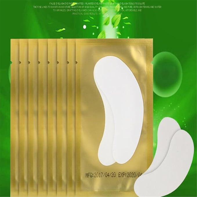 100 Pairs Set,Eye Gel Patches,Under Eye Pads Lint Free Lash Extension Eye Gel Patches for Eyelash Extension Eye (gold)-VeraVaultWomen