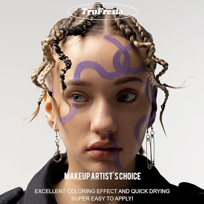 '-Water Activated Eyeliner -Wet Liner Makeup - Smudge Proof Face Body Paint Long Lasting Formula- “TruFresia” Light purple -10g/container