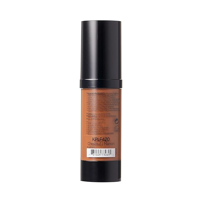 Kiss New York Professional Liquid Foundation - Lightweight and Hydrating Formula, Natural Finish, Control Shine, Cover Pores, Medium to Full Coverage, Green Tea Extract (Chestnut)-VeraVaultWomen