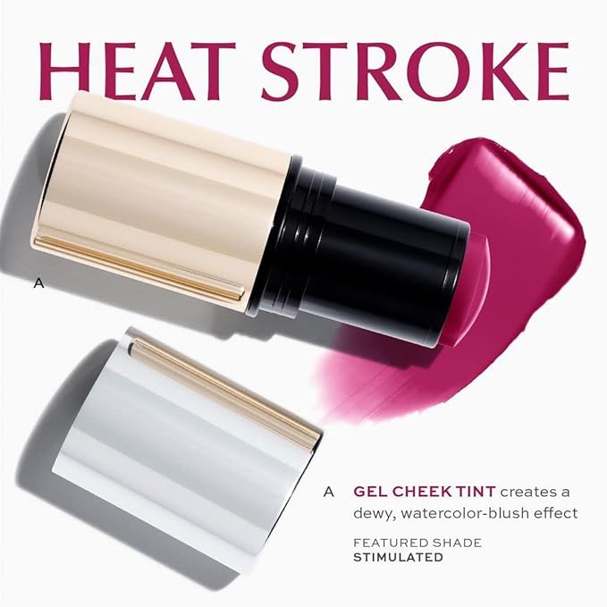 MAKE Beauty Heat Stroke Cream Blush Stick for Cheeks with Natural Hydrating Dewy Finish. Creamy Gel Blush Balm - Shade Feverish, Classic Red Cheek Tint-VeraVaultWomen