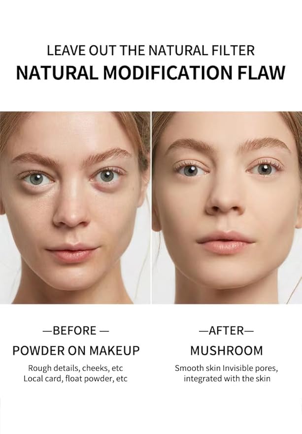 Mushroom Head Air Cushion BB Cream Foundation Cream for Face Makeup Concealer Cushion for Face Comestics Make Up Cushion Compact Ivory-VeraVaultWomen