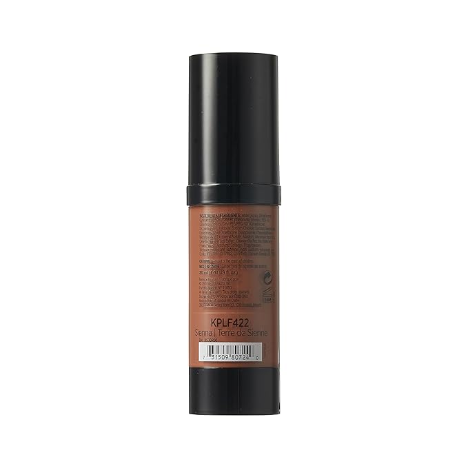 Kiss New York Professional Liquid Foundation - Lightweight and Hydrating Formula, Natural Finish, Control Shine, Cover Pores, Medium to Full Coverage, Green Tea Extract (Sienna)-VeraVaultWomen