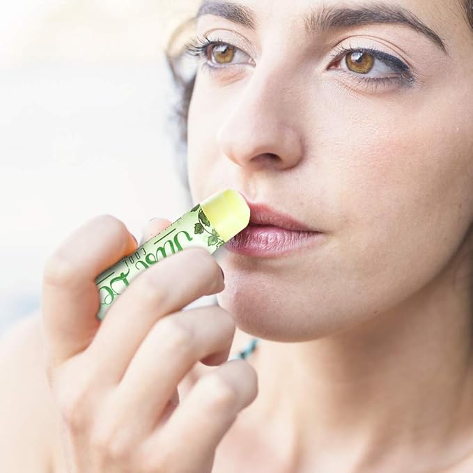 100% Natural Beeswax Lip Balm with Organic Oils (Cool Peppermint, 4 pack)-VeraVaultWomen