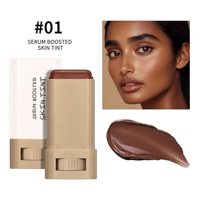 Beauty Balm Serum Boosted Skin Tint – Hydrating Tinted Moisturizer, Lightweight Solid Tinted Foundation Stick for Flawless, Sheer to Medium Coverage, Radiant & Dewy Finish, All-Day Wear (1#, 1)-VeraVaultWomen