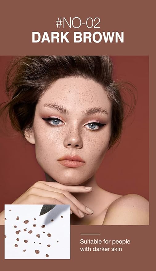 Freckle Pen Faux Freckle Pen Colour Pop Freckle Pen Supernaturally Realistic Freckles Makeup Brush Fantastic Freckles Pen Long-lasting Waterproof Soft-point Absorbent Pen For a Natural and Easy Makeup Look (Double)-VeraVaultWomen