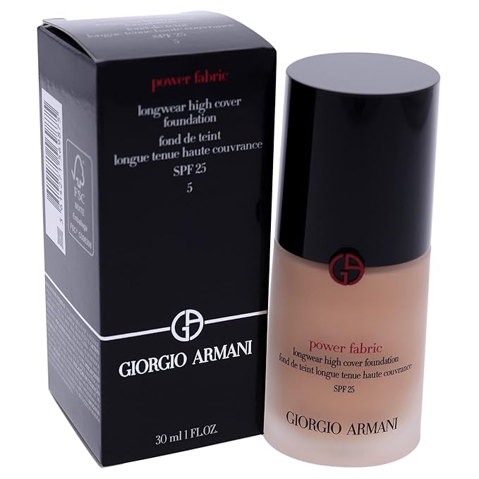 GIORGIO ARMANI Power Fabric Longwear High Cover Foundation SPF 25, # 5 Light, Neutral, 30 ml-VeraVaultWomen