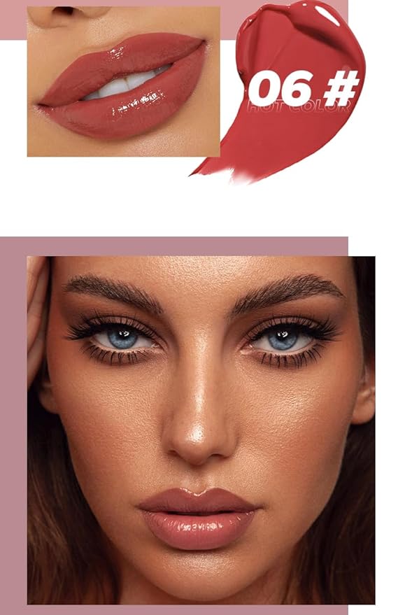 MAEPEOR Hydrating Lip Plumper 12 Colors Moisturizing Shiny Juicy Lip Balm Long Lasting Nourishing Lip Pluming Balm(Color 06)-VeraVaultWomen