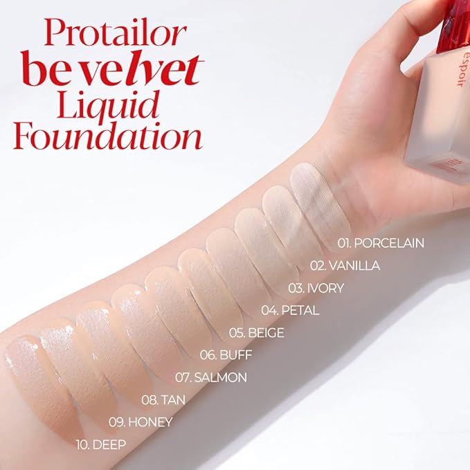 Espoir Pro Tailor Foundation Be Velvet SPF22 PA++ #5 Beige 1.01 fl oz | Powerful Lastingness Cover | Thin Coverage Improving Skin Texture | Velvety Formula without any Dry Feeling | Korean Makeup-VeraVaultWomen