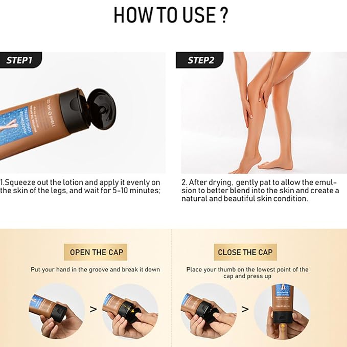118ml Airbrush Legs, Leg Makeup Lotion, Body Makeup, Waterproof Long Lasting Full Coverage Lightweight Leg Body Cosmetic for Wedding (1#)-VeraVaultWomen