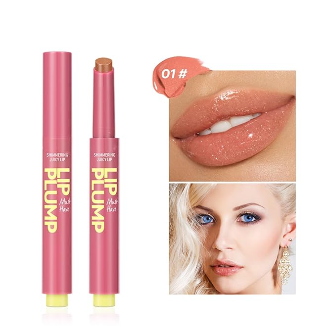 MAEPEOR Hydrating Lip Plumper 12 Colors Moisturizing Shiny Juicy Lip Balm Long Lasting Nourishing Lip Pluming Balm(Color 01)-VeraVaultWomen