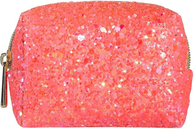 Pinch Provisions Coral Glitter Minimergency Kit, includes 17 Travel-Sized Cosmetic Essentials, Convenient for Purses, Emergency Beauty Accessories, Gifts for Holiday’s & Birthday’s-VeraVaultWomen