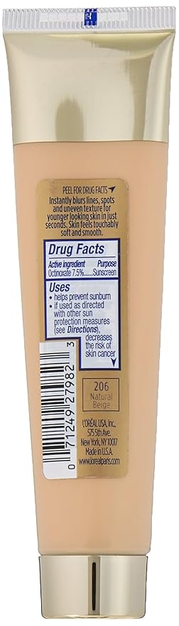 L'Oréal Paris Visible Lift Blur Foundation, Natural Beige, 1.3 fl. oz.-VeraVaultWomen