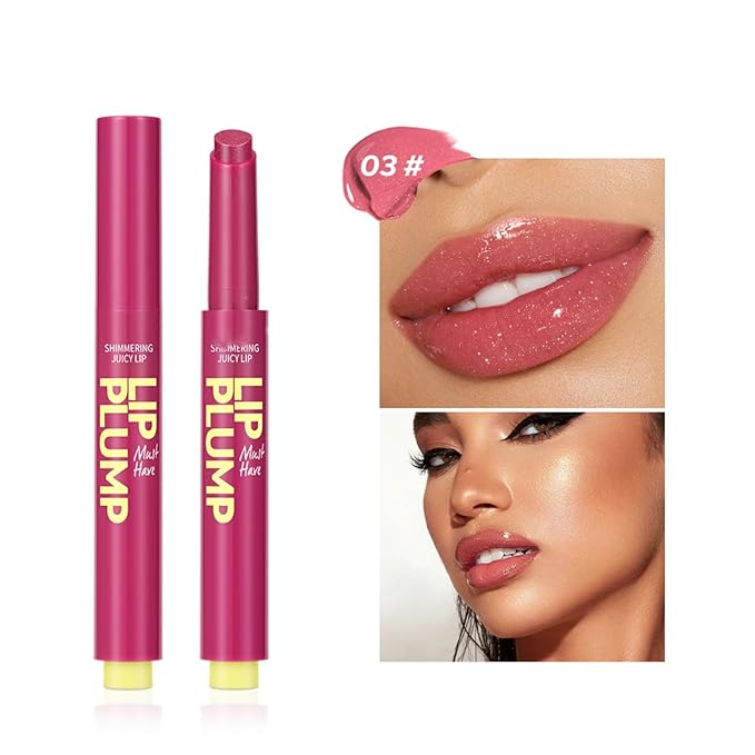 MAEPEOR Hydrating Lip Plumper 12 Colors Moisturizing Shiny Juicy Lip Balm Long Lasting Nourishing Lip Pluming Balm(Color 03)-VeraVaultWomen