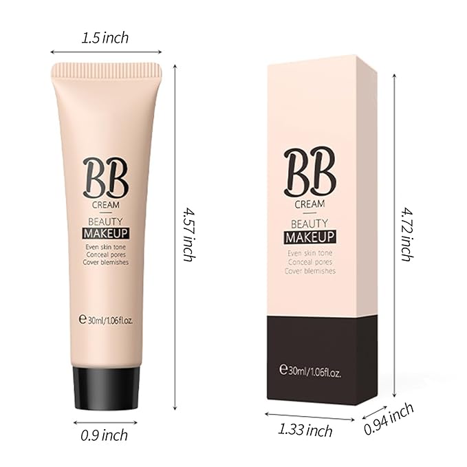 KWOLYKIM 2PCS Hydrating Makeup BB Cream, Tinted Moisturizer Face Makeup BB Cream Foundation Waterproof Concealer Brighten Color Correcting Cream Nude Makeup Long Lasting for All Skin(Deep)-VeraVaultWomen