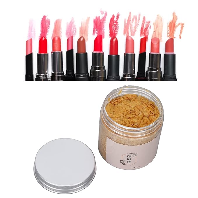 100g Palm Wax Pellets, Carnauba Wax for Lip Balm, Cosmetics DIY Carnauba Wax Material Accessory Lip Balm Making Supplies for Lipstick Lip Balm Making Increase the Melting Point of Lipstick-VeraVaultWomen