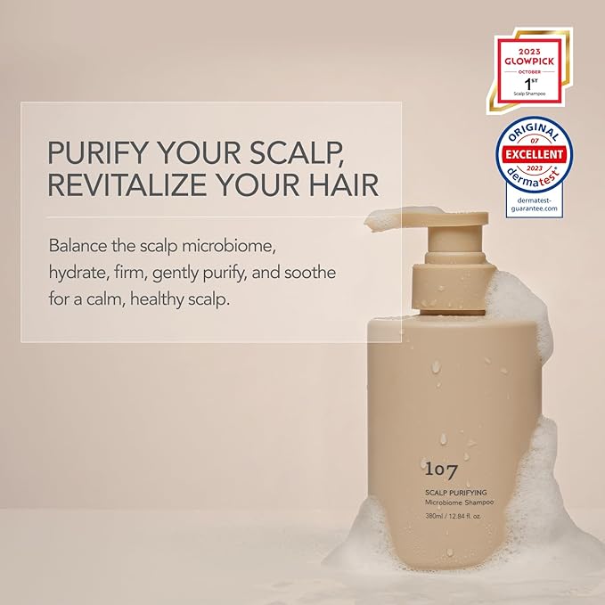 107 Clarifying Shampoo - Purifying Shampoo for Build Up, Dirt, Oil, Itchy, Dry Scalp – Fermented Vinegar & Ginseng for Refreshed & Revitalized Scalp - Paraben, Phthalate and Sulfate Free (16.9 oz)-VeraVaultWomen