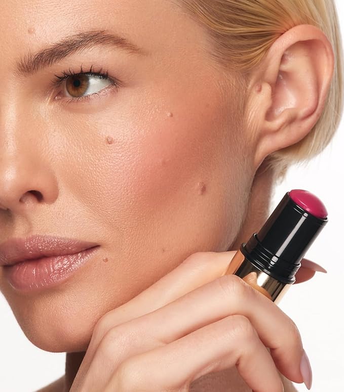 MAKE Beauty Heat Stroke Cream Blush Stick for Cheeks with Natural Hydrating Dewy Finish. Creamy Gel Blush Balm - Shade Stimulated, Hot Pink Cheek Tint-VeraVaultWomen