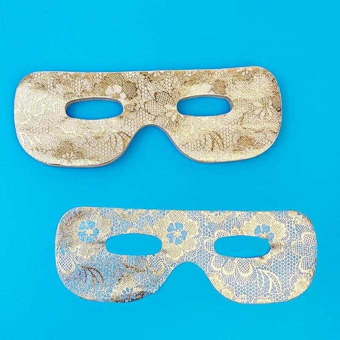 100PCS Gold DIY Eye Mask Under Eye Patches Pre-Cut Nose Paper Film Eye Pad Cooling Eye Patch for Puffy Eyes Spa Skincare-VeraVaultWomen