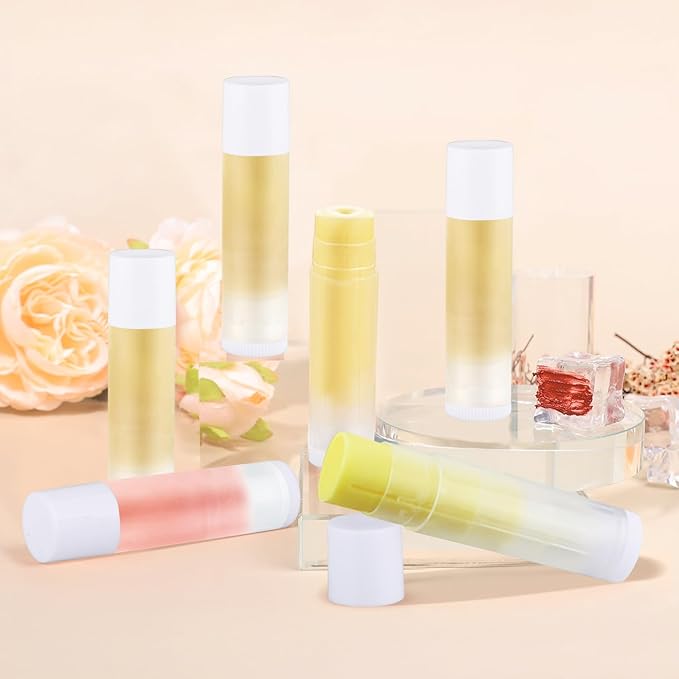 100 Pcs 5.5ml Bulk Empty Lip Balm Tubes Refillable Plastic Lip Gloss Container Travel Lipstick Tubes Chapstick Tubes Holder For DIY Homemade Lip Balm (clear)-VeraVaultWomen