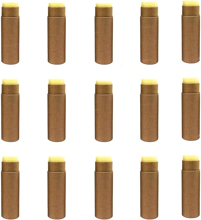 10 Pcs 2 Oz Paperboard Lip Balm Tubes Cardboard Tubes Empty DIY Lipstick Tube Refillable Lip Gloss Container Solid Perfume Tubes 60g Chapstick Container for Cosmetic Samples Deodorant(Brown)-VeraVaultWomen