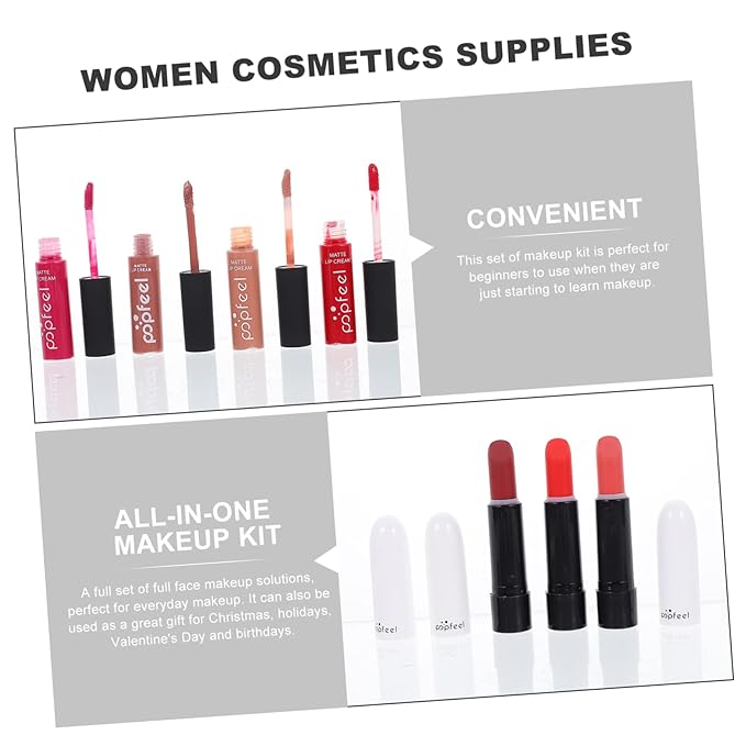 1 Set women's makeup set Eyebrow Pencil All-in-one Makeup Kit Makeup Multi- Makeup Kit Professional Foundation Cosmetics Supplies One-piece student mascara-VeraVaultWomen
