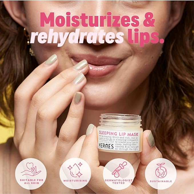 100% Natural Lip Butter Sleeping Lip Mask, Overnight Lip Moisturizer and Conditioner for Dry Lips. Intensive Lip Balm and Lip Therapy Skin Care with Mango butter (Original All Nighter)-VeraVaultWomen