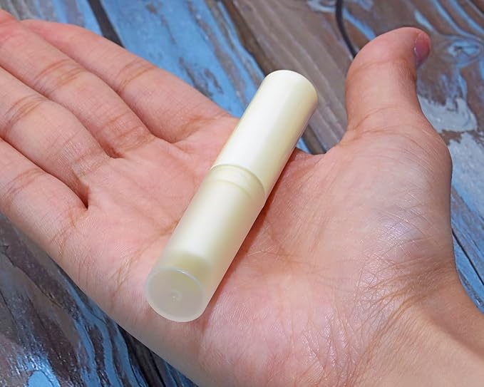 0.14oz Empty Flavored Lip Balm Container Tubes Plastic Homemade Moisturizing Lip Stick with Caps Bulk Fit for Women Adult DIY Making Supplies, 25 Count (Beige)-VeraVaultWomen