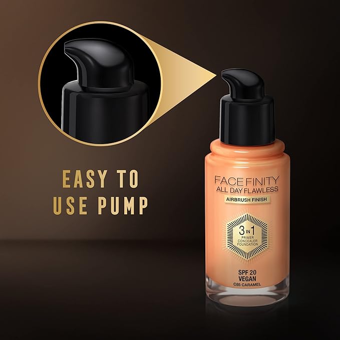 Max Factor Facefinity All Day Flawless 3 In 1 Foundation SPF 20, No. 85 Caramel (81377984)-VeraVaultWomen