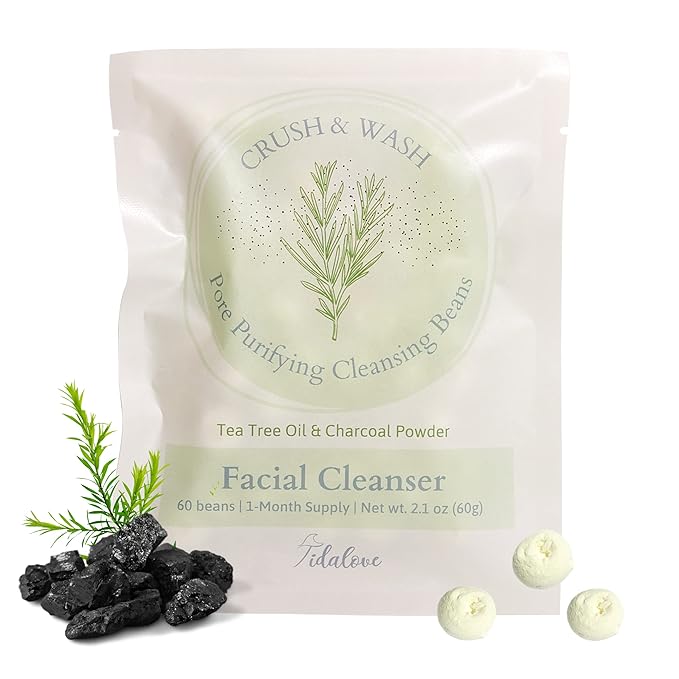 Daily 3 in 1 Facial Cleanser, Exfoliator and Wash-off Mask, Vegan, Cruelty Free, Plastic Free, Travel Friendly, 1 Month Supply Refill (60 Tablets) (Purifying)-VeraVaultWomen