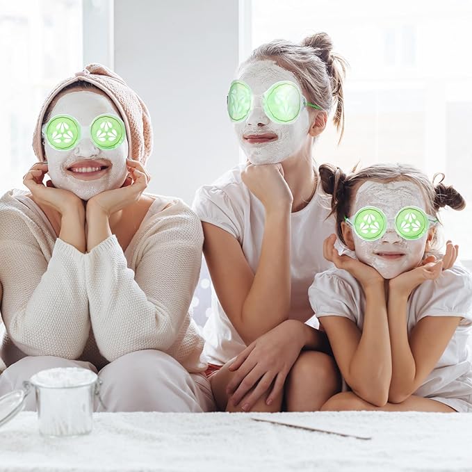 12 Pcs Cucumber Eye Pads Gel Eye Masks Cooling Heating Eye Pads Spa Party Favors Sleepover Party Slumber Party Supplies-VeraVaultWomen