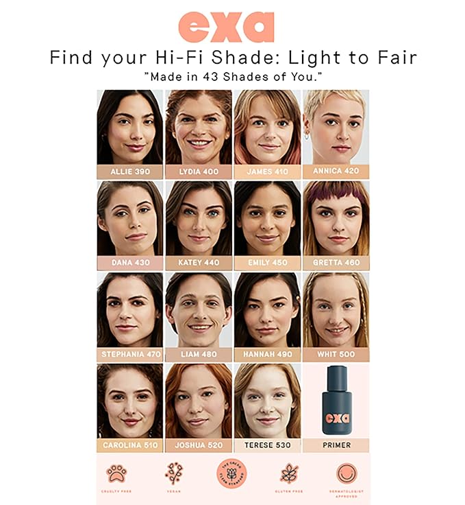Exa Beauty - Natural High Fidelity Foundation | Clean, Vegan, Cruelty-Free Makeup (Julie 130)-VeraVaultWomen