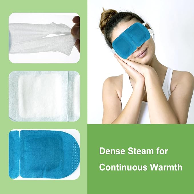 10PCS Steam Eye Mask, Relieve Eye Fatigue, Can be Used for Eye Relaxation, Jet Lag or Insomnia, Disposable Heated Steam Eye Mask, Rich in Nutrients Heated to Promote Absorption (Fragrance-Free)-VeraVaultWomen