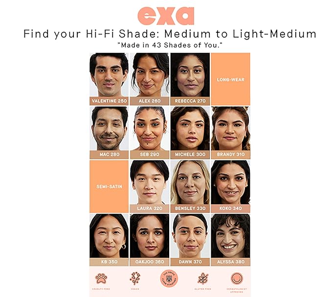 Exa Beauty - Natural High Fidelity Foundation | Clean, Vegan, Cruelty-Free Makeup (Julie 130)-VeraVaultWomen