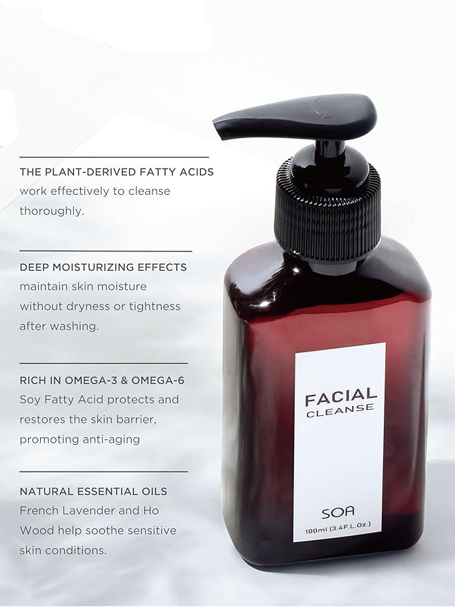 Facial Cleanse, Foaming Face Wash, Exfoliating and Hydrating Deep Skin Cleanser for Sensitive Skin-VeraVaultWomen