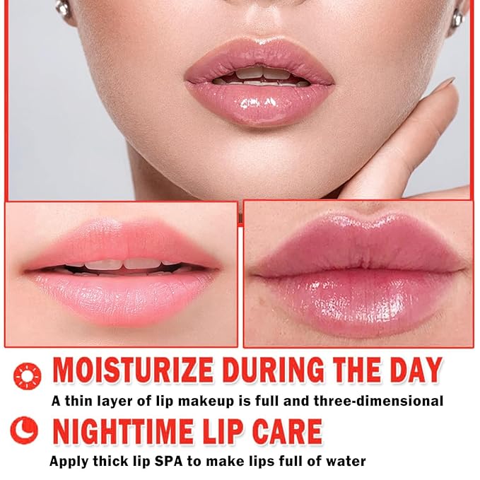1 PCS Bee Lip Balm Honey Pot, Moisturizing Watermelon Sleeping Lip Balm Lip Mask Overnight, Hydrate Lip Repair Prevent Dry and Cracked Lip Care, Nourishes the Lip Skin, Reduces Lip Lines-VeraVaultWomen