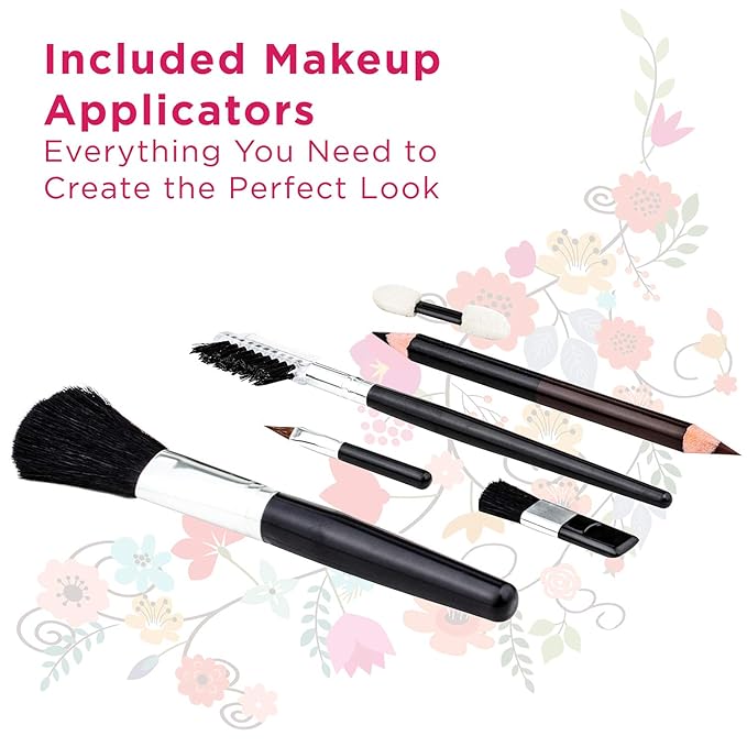 Makeup Kit Gift Set – 79 Piece - 32 Eye Shadows, 2 Blushes, 2 Lip Glosses, 2 Lipsticks, 2 Eye Liner Pencils, 1 Lip Liner Pencil, 1 Mascara - Case with Carrying Handle-VeraVaultWomen