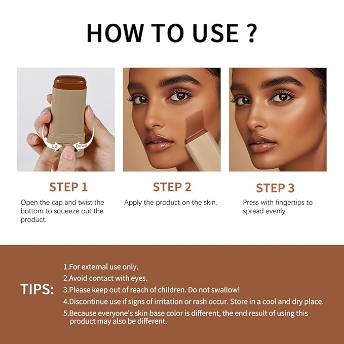 Beauty Balm Serum Boosted Skin Tint – Hydrating Tinted Moisturizer, Lightweight Solid Tinted Foundation Stick for Flawless, Sheer to Medium Coverage, Radiant & Dewy Finish, All-Day Wear (5#, 1)-VeraVaultWomen
