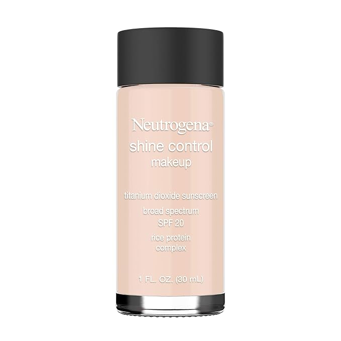 Neutrogena Shine Control Liquid Makeup Broad Spectrum Spf 20, Natural Ivory 20, 1 Oz.-VeraVaultWomen