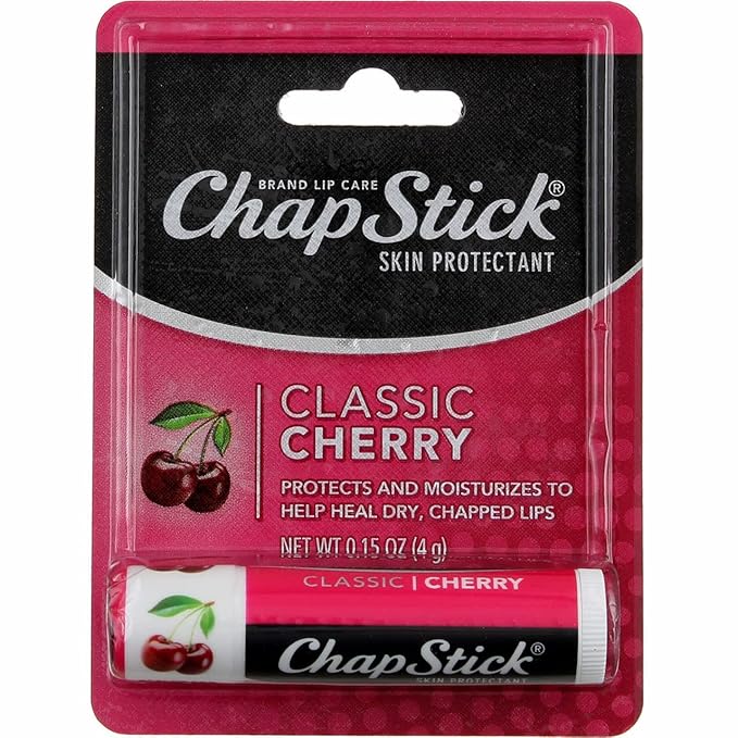 0.15 Oz Cherry Flavor Skin Protectant Flavored Lip Balm Tube (Pack of 4)-VeraVaultWomen