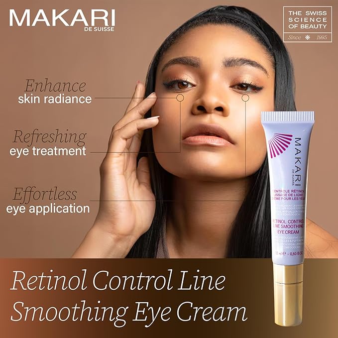 MAKARI Retinol Eye Cream - Collagen Boosting Formula for Fine Lines & Wrinkles | Rice Water, Soybean Seed Oil, Vitamin E | Reduce Puffiness, Firm Skin-VeraVaultWomen