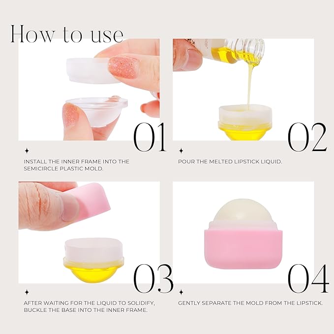 0.25 oz(7g) Empty Lip Balm Square Containers Tubes Lipstick 12 Pieces for Make Natural Lip Balm Lip Care - DIY & BPA FREE (Pink)-VeraVaultWomen