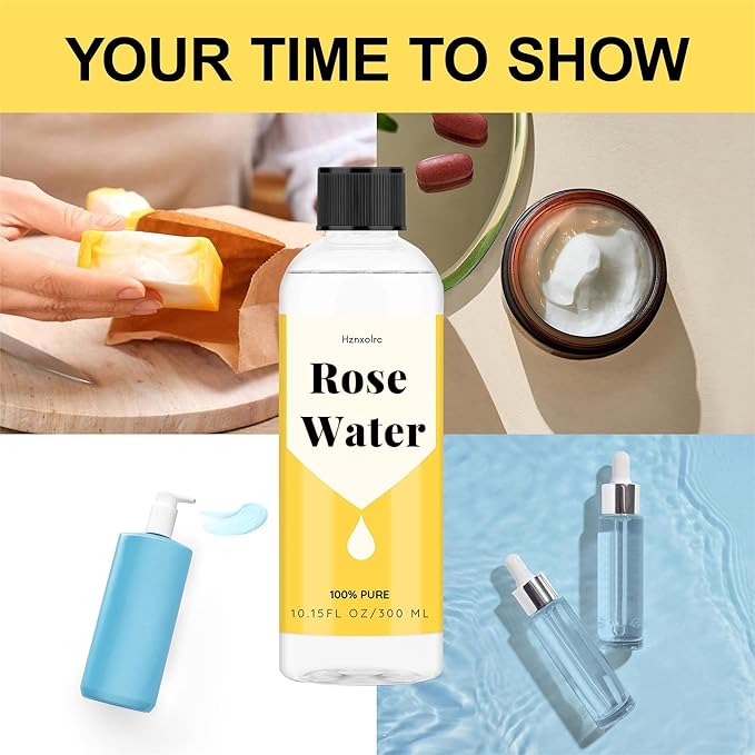 10.15 fl oz Rose Hydrosol for Face Hydrating Mist Hydration, 100% Pure Rose Water, Cleanses & Softens Skin, Promotes Healthy Skin Cell, Suitable for All Skin Types-VeraVaultWomen