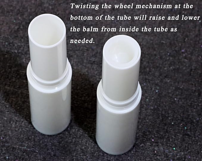 0.14oz Empty Flavored Lip Balm Container Tubes Plastic Homemade Moisturizing Lip Stick with Caps Bulk Fit for Women Adult DIY Making Supplies, 25 Count (White)-VeraVaultWomen