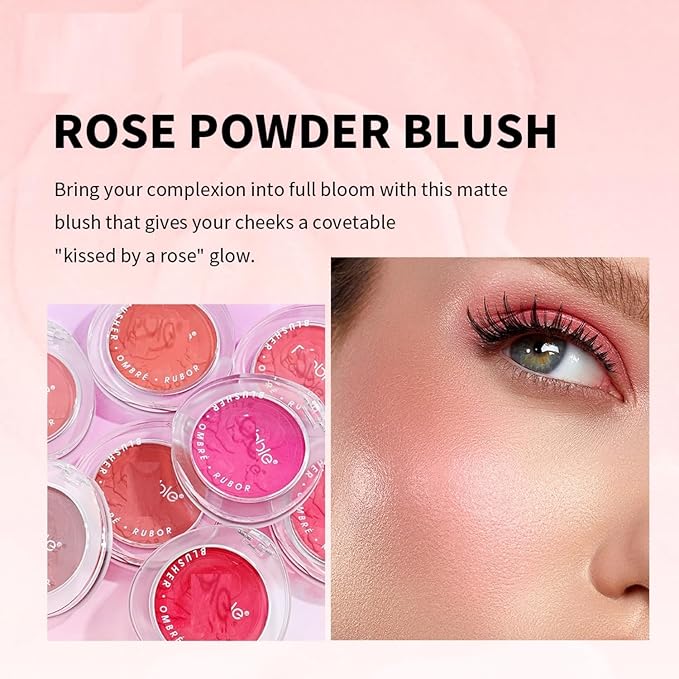 MAEPEOR Matte Face Blush 8 Colors Lightweight Natural Look Face Blush Long-Lasting and Highly Pigmented Powder Blush for Cheeks (Color 07)-VeraVaultWomen