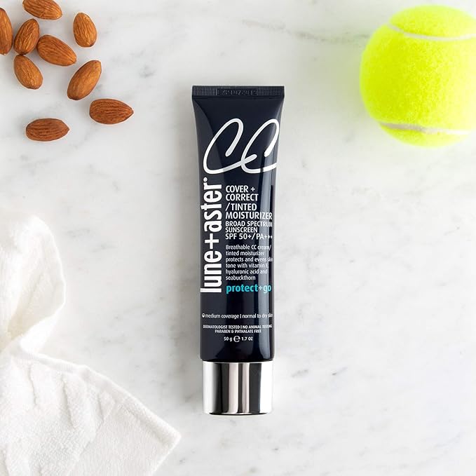 Lune+Aster CC Cream Broad Spectrum SPF 50+/PA+++- Porcelain- Medium coverage CC Cream with SPF 50 creates a dewy glow-VeraVaultWomen