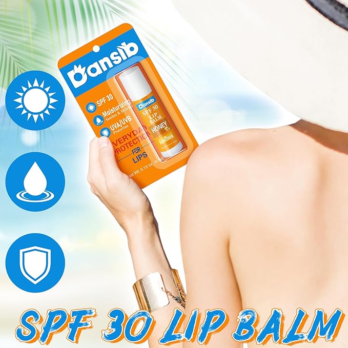 10 Pcs Sunscreen Lip Balms Bulk SPF 30 Lip Balms Stick with Sunscreen Employee Staff Appreciation Gifts Bulk Team Coworkers Christmas Party Gifts for Outdoor Travel Beach-VeraVaultWomen